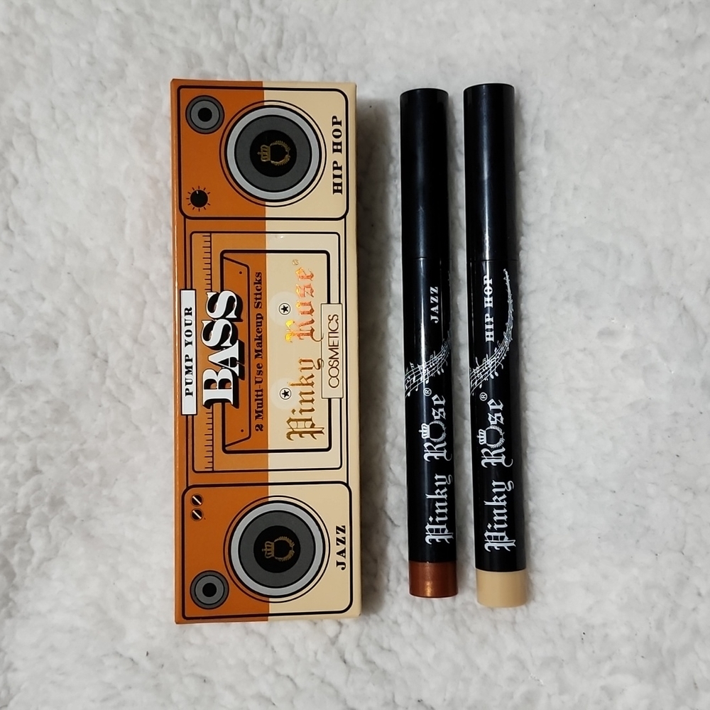 Pinky Rose Cosmetics multi-use makeup sticks.